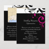 Zwart-wit met magenta Swirl-accessoire (Voorkant / Achterkant)