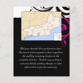 Zwart-wit met magenta Swirl-accessoire (Achterkant)