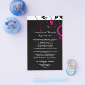 Zwart-wit met magenta Swirl-accessoire Flyer (Enkel)