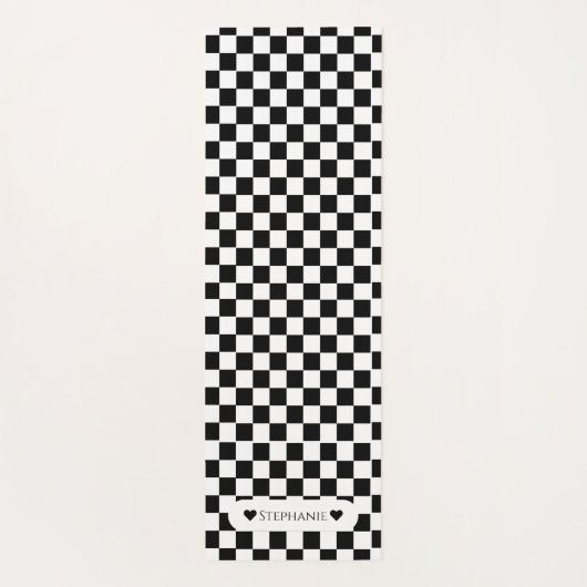 Zwart-wit met naam yogamat (Achterkant)