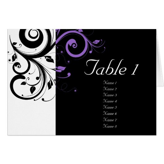 Zwart-wit met Paarse wervelkolom (Voorkant Horizontaal)