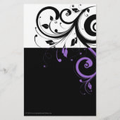 Zwart-wit met Paarse wervelkolom Flyer (Achterkant)