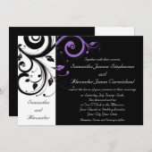 Zwart-wit met Paarse wervelkolom Kaart (Voorkant / Achterkant)