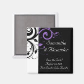 Zwart-wit met Paarse wervelkolom Magneet (Voorkant / Achterkant)