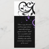 Zwart-wit met Paarse wervelkolom Menu (Achterkant)