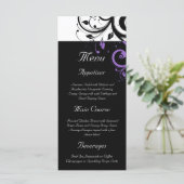 Zwart-wit met Paarse wervelkolom Menu (Staand voorkant)