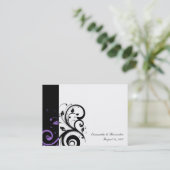 Zwart-wit met Paarse wervelkolom Visitekaartje (Staand voorkant)