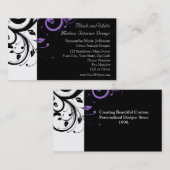 Zwart-wit met Paarse wervelkolom Visitekaartje (Voorkant / Achterkant)