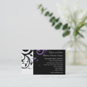 Zwart-wit met Paarse wervelkolom Visitekaartje (Staand voorkant)