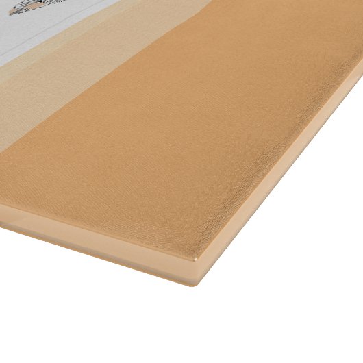 Zwart-wit met pastel koffie pot glas snijplank (Hoek)