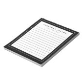 Zwart wit met professionele LED | Naam Notitieblok (Linkerzijde)