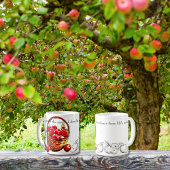 Zwart-wit met rode appels Inspirerend Mok