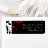 Zwart-wit met rode halve rand etiket (Insitu)