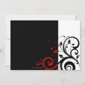 Zwart-wit met rode halve rand kaart (Achterkant)