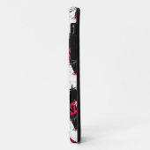 Zwart-wit met rode vlekken liefdespatroon Case-Mate iPhone case (Achterkant/links)
