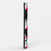 Zwart-wit met rode vlekken liefdespatroon Case-Mate iPhone case (Achterkant/rechts)