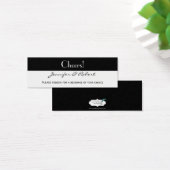 Zwart-wit met Ruby Accent Drink Ticket Mini Visitekaartjes (Bureau)