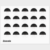 Zwart-wit met Ruby accent envelop afdichting Ronde Sticker (Vel)