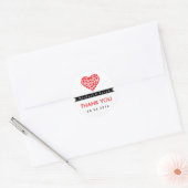 Zwart-wit met Sticker van het Rode Heart Wedding (Envelop)