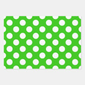 Zwart-wit met streping Green Red Polka Dot Inpakpapier Vel (Voorkant 3)
