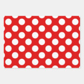 Zwart-wit met streping Green Red Polka Dot Inpakpapier Vel (Voorkant)