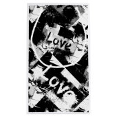 Zwart-wit met vlekken patroon van liefde klein cadeauzakje (Achterkant)