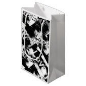 Zwart-wit met vlekken patroon van liefde klein cadeauzakje (Voorkant Gekanteld)