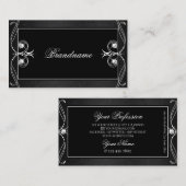  zwart-wit met zwarte handpjes  Ornament Visitekaartje (Voorkant / Achterkant)