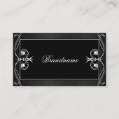  zwart-wit met zwarte handpjes  Ornament Visitekaartje (Voorkant)