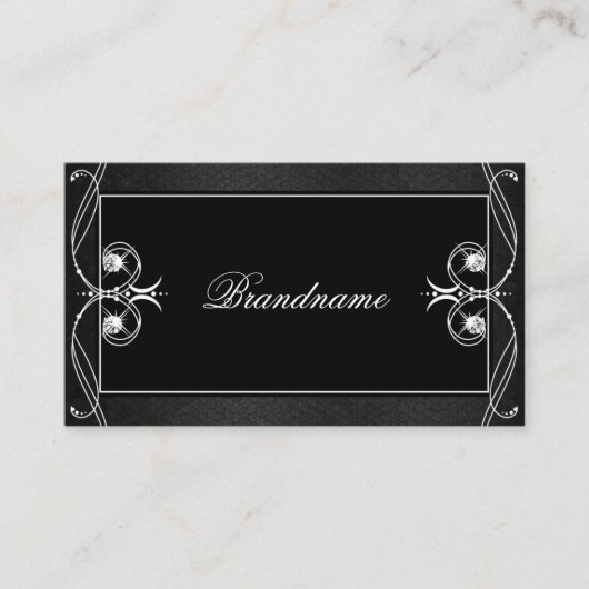  zwart-wit met zwarte handpjes  Ornament Visitekaartje (Voorkant)