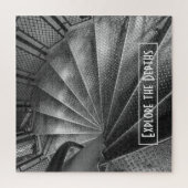 Zwart-wit metalen optisch lichttrap legpuzzel (Verticaal)