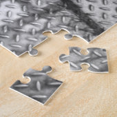 Zwart-wit metalen optisch lichttrap legpuzzel (Zijkant)