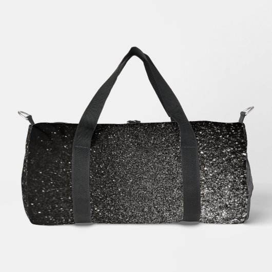 Zwart-wit Metallic Glitter Luxe Glam Plunjezak (Voorkant)