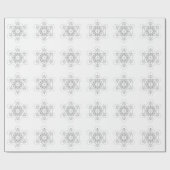 Zwart-Wit Metatron's Kubus Cadeaupapier (Vlak)