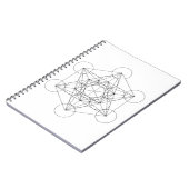 Zwart-Wit Metatron's Kubus Notitieboek (Linkerzijde)