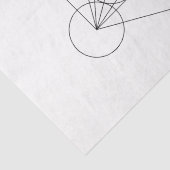 Zwart-Wit Metatron's Kubus Tissuepapier (Detail)