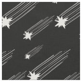 Zwart-wit Meteor Douche Shooting Star Print Stof (Close Up)