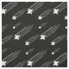 Zwart-wit Meteor Douche Shooting Star Print Stof