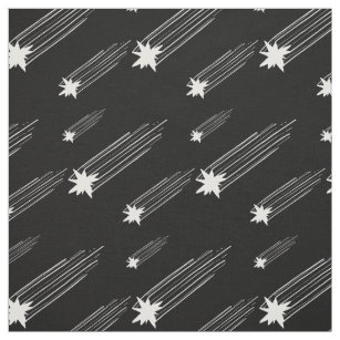 Zwart-wit Meteor Douche Shooting Star Print Stof