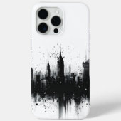 Zwart-wit Metropolis Case-Mate iPhone Case (Achterkant)