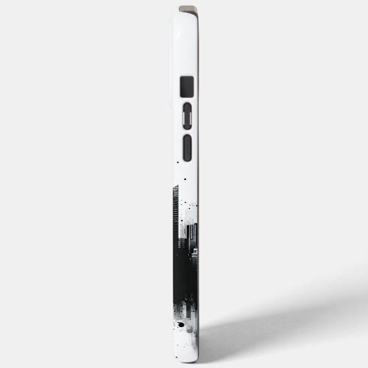 Zwart-wit Metropolis Case-Mate iPhone Case (Achterkant / Links)