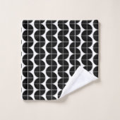 Zwart-wit Mid Century Modern Abstract Bad Handdoek (Wasdoekje)