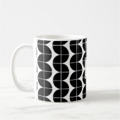 Zwart-wit Mid Century Modern Abstract Monogram Koffiemok (Links)