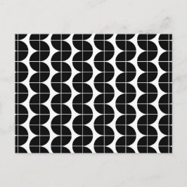 Zwart & Wit Mid Century Modern Abstract Patroon Feestdagenkaart