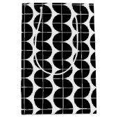 Zwart-wit Mid Century Modern Abstract patroon Medium Cadeauzakje (Voorkant)