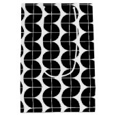 Zwart-wit Mid Century Modern Abstract patroon Medium Cadeauzakje (Achterkant)