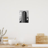 Zwart-wit, Midwestern Silo Poster (Keuken)