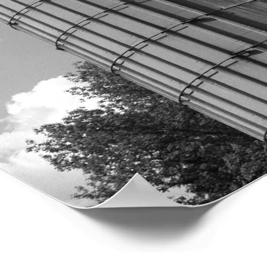 Zwart-wit, Midwestern Silo Poster (Hoek)