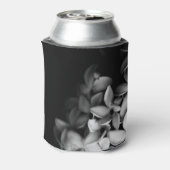 Zwart-wit mini bloemen blikjeskoeler (Blikje Achterkant)