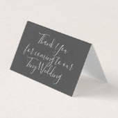 Zwart-wit Mini Bruiloft Dank u Kaarten (Voorkant)